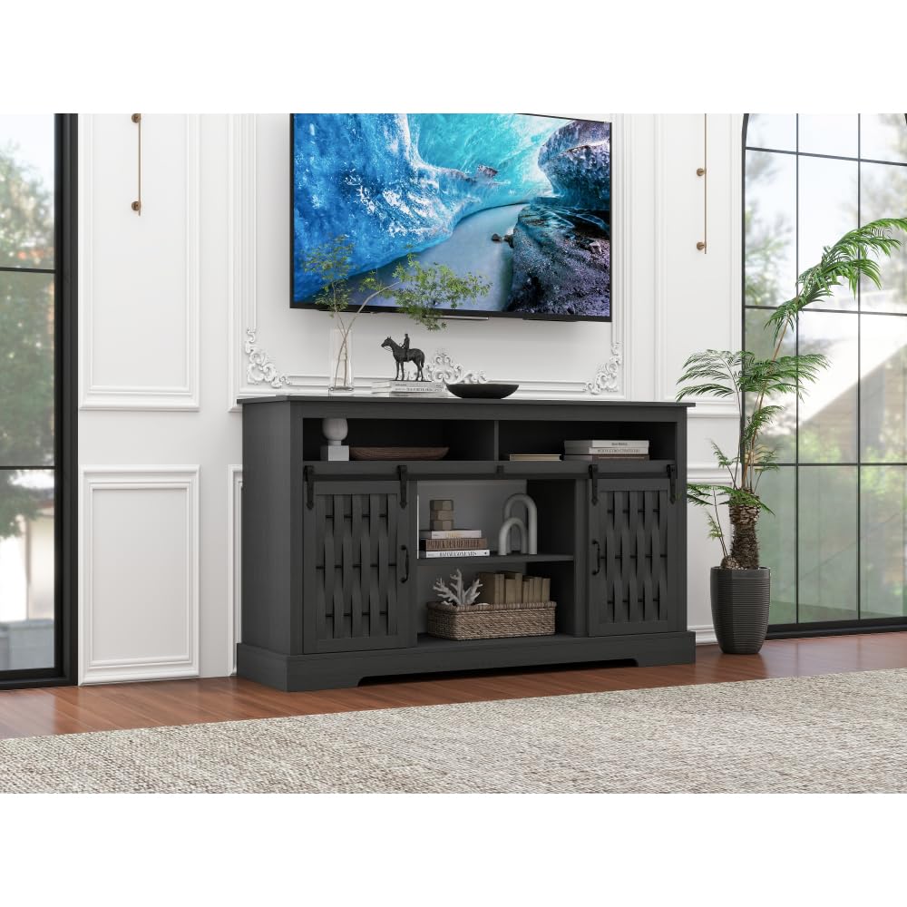 Fireplace TV Stand for TVs up to 65", Entertainment Center with 23" Electric Fireplace,