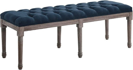 Province French Vintage Upholstered Entryway Bench