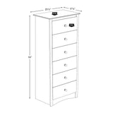 Sonoma 6 Drawer Tall Chest For Bedroom