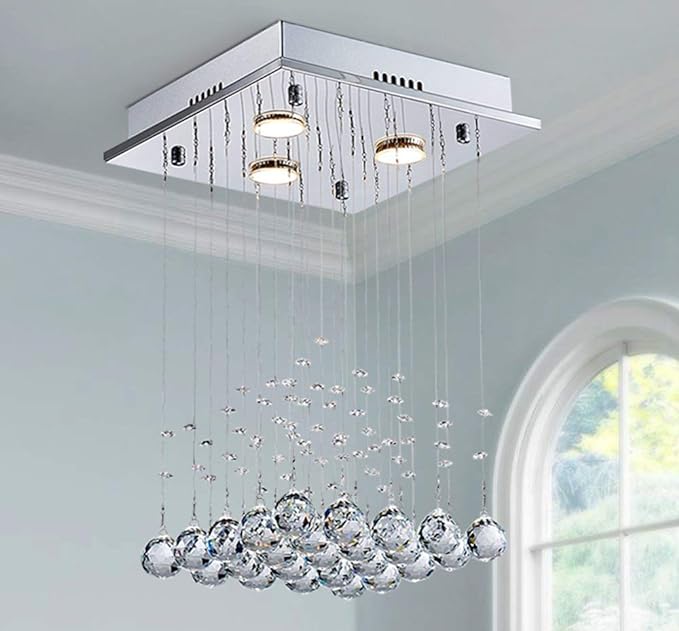 3-Lights Modern Chandelier K9 Crystal Chandelier Light Fixture