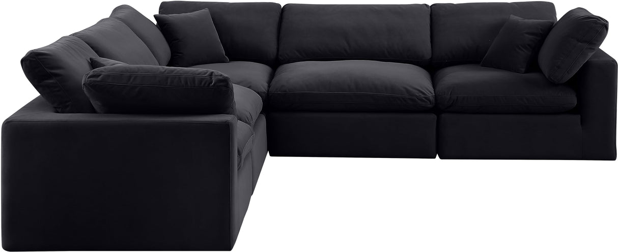 Furniture 189Black-Sec5C Comfy Collection Modern | Contemporary Upholstered Modular