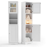 67.1" Tall Bathroom Storage Cabinet with Adjustable Shelves,