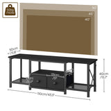 TV Stand with LED Lights - 50 Inch Entertainment Center with Storage