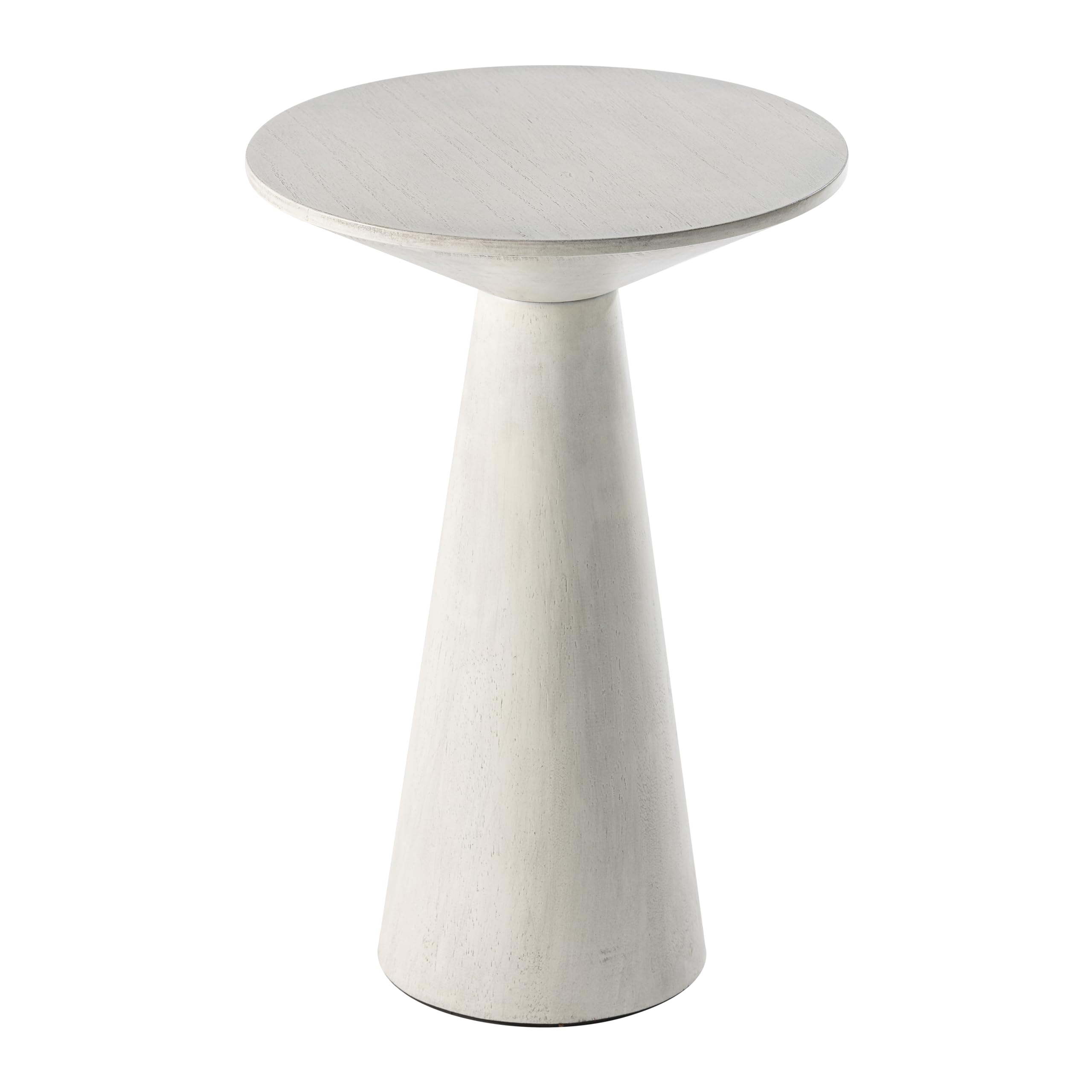 Farmhouse Pedestal Small End Table Round Martini Table Wood Plant Stand Rustic