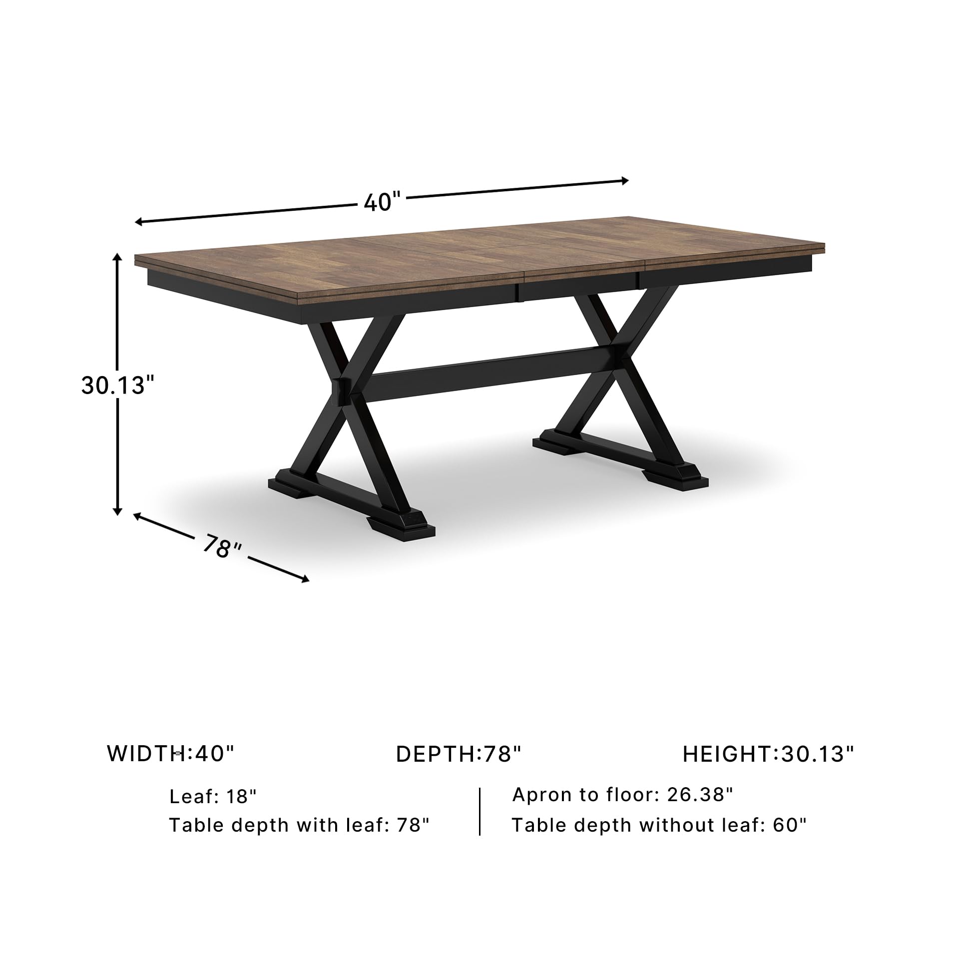 Wildenauer Dining Extension Table - Self-Storing Butterfly Leaf, Seats 8