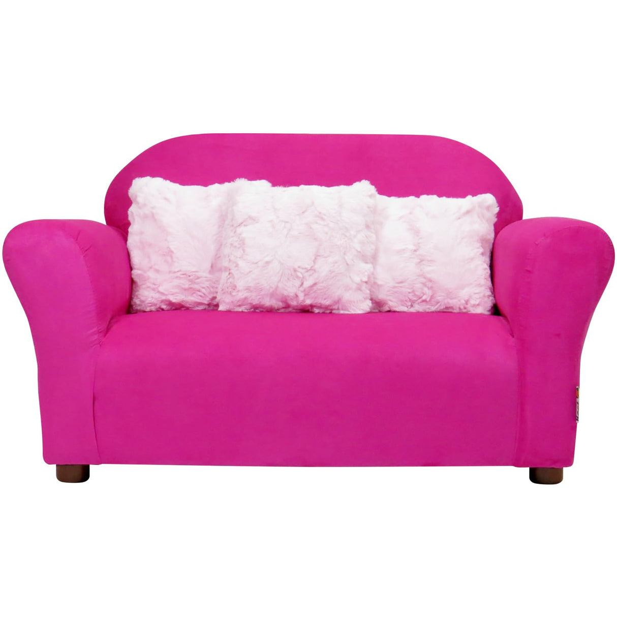 Sofa with Accent Pillows, Sofa for Kids Room, Kids Sofa, Toddler Sofa with Three Fluffy