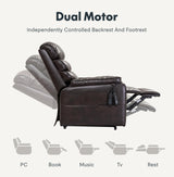 XL6 Dual Motor Power Lift Recliner Chair for Elderly, Lay Flat Sleeper Electric Recliner