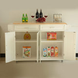 Large Kitchen Island with Storage, Kitchen Cart on Wheels with 2 Large Drawers