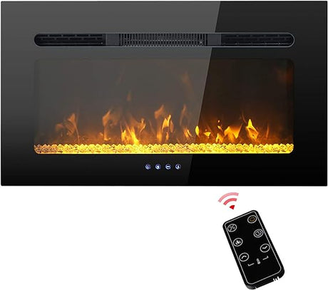 50" Electric Fireplace Wall Mounted & Recessed