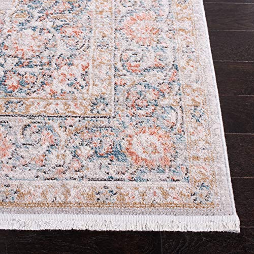 Shivan Collection 6'7" Square Grey / Rose SHV726F Shabby Chic Medallion