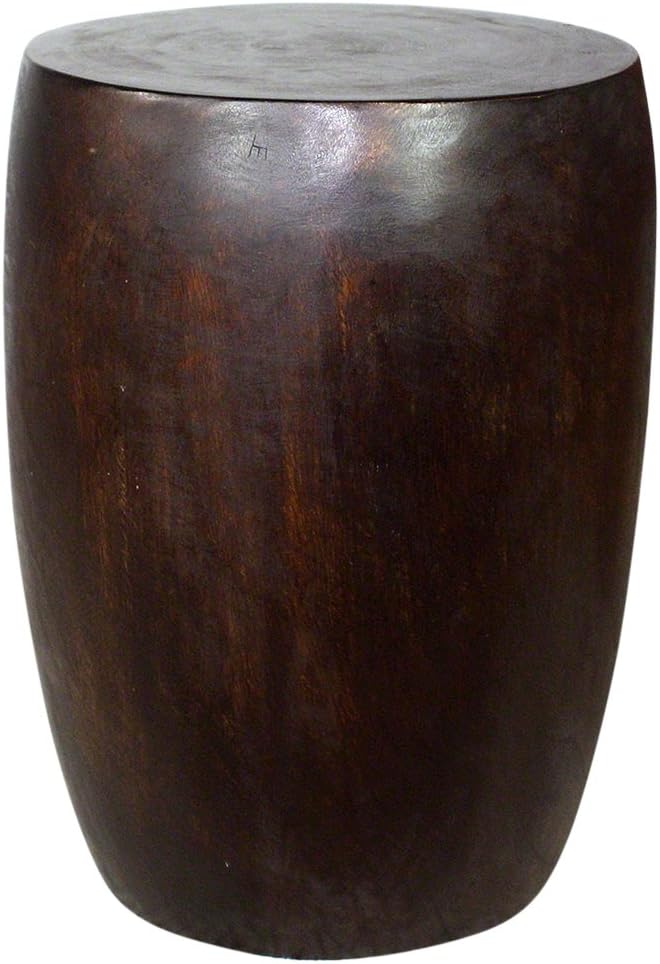 Merlot 14 in D Top x 15 in D x 20 in H Acacia Wood Dark Walnut Oil Fin