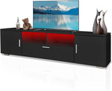 Stand for 65 inch Tv,Black Entertainment Center with Storage Cabinet