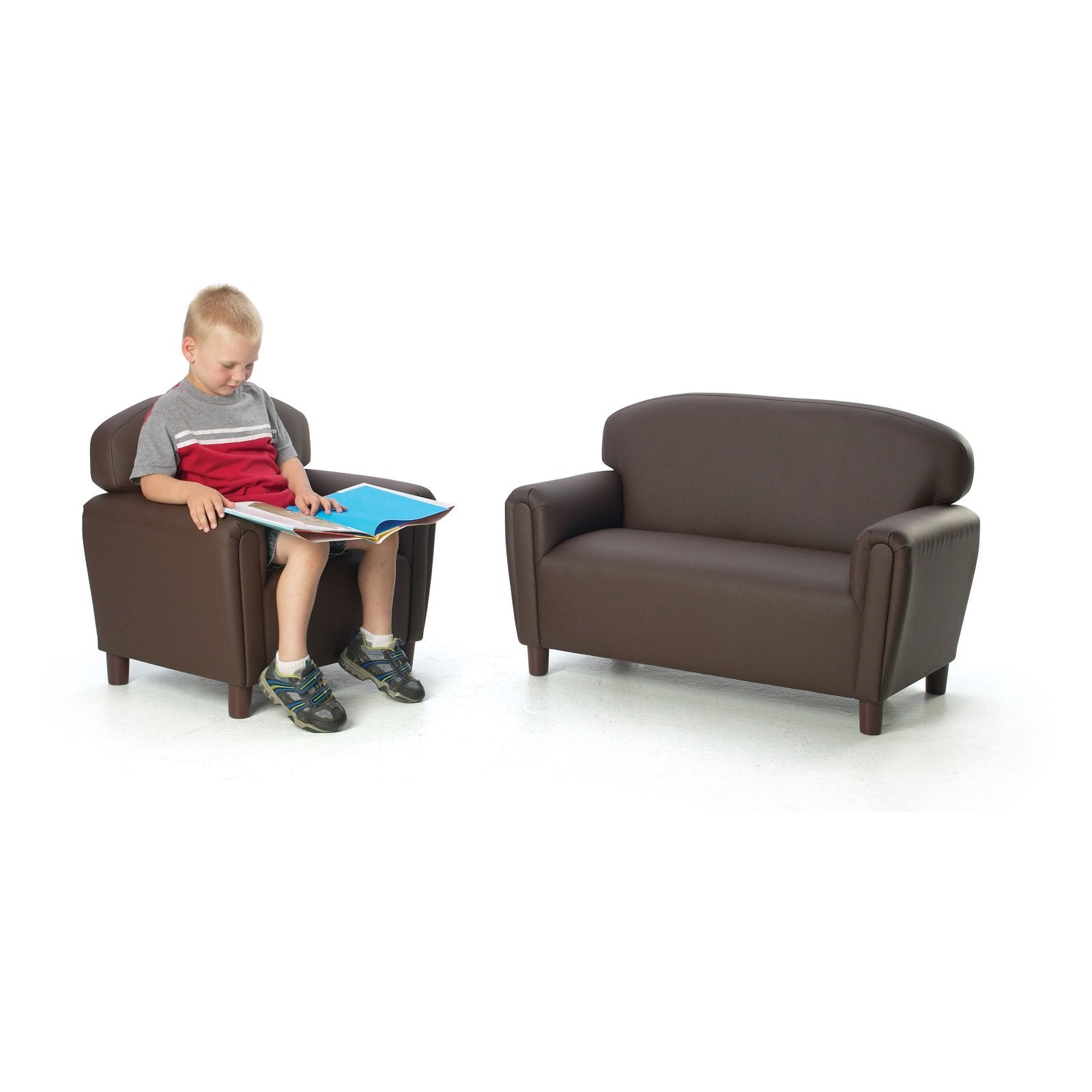 100 World Preschool Enviro-Child Upholstery Sofa, Blue