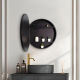 24x24 Inch Modern Black Metal Framed Wall Mount Bathroom Medicine Cabinet