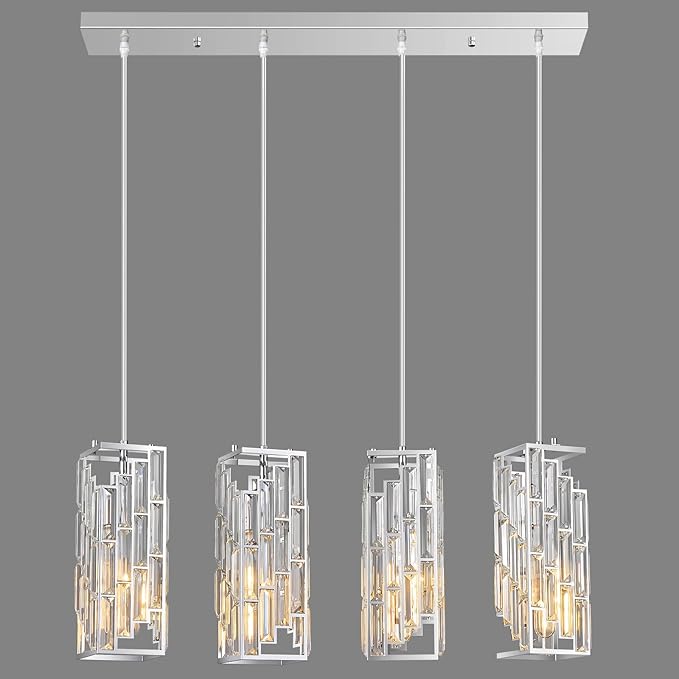 Gold Pendant Lighting Modern Pendant Light, Mini Crystal Chandeliers,Adjustable Pendant