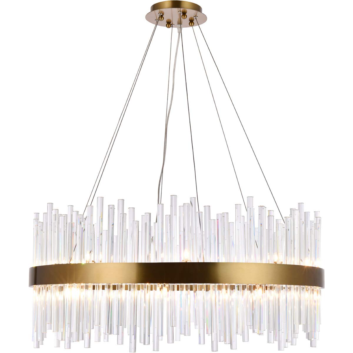 Indoor Modern Home Decorative Bright Dallas 18 Light Gold Chandelier Clear