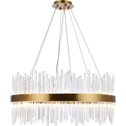 Indoor Modern Home Decorative Bright Dallas 18 Light Gold Chandelier Clear