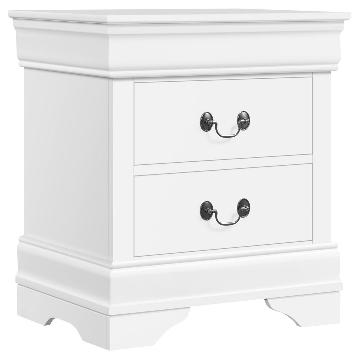 Fully-Assembled Nightstand with Drawers, Classic 2-Drawer Nightstand Large Bedside