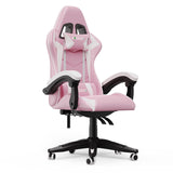 Ergonomic Gaming Chair with Lumbar Support - Light Pink
