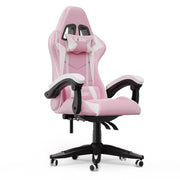 Ergonomic Gaming Chair with Lumbar Support - Light Pink