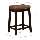 Cognac Backless Counter Stool