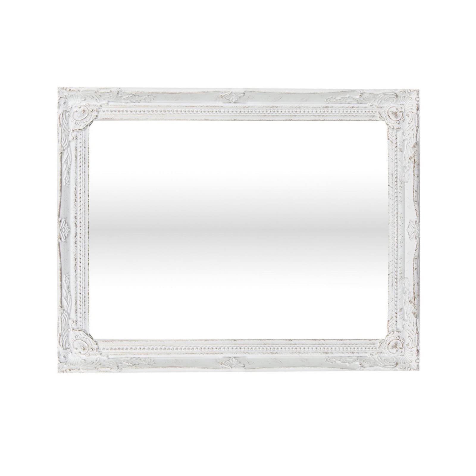 Vintage Wall Mirror Made in Italy - Shabby Antique White Mirror