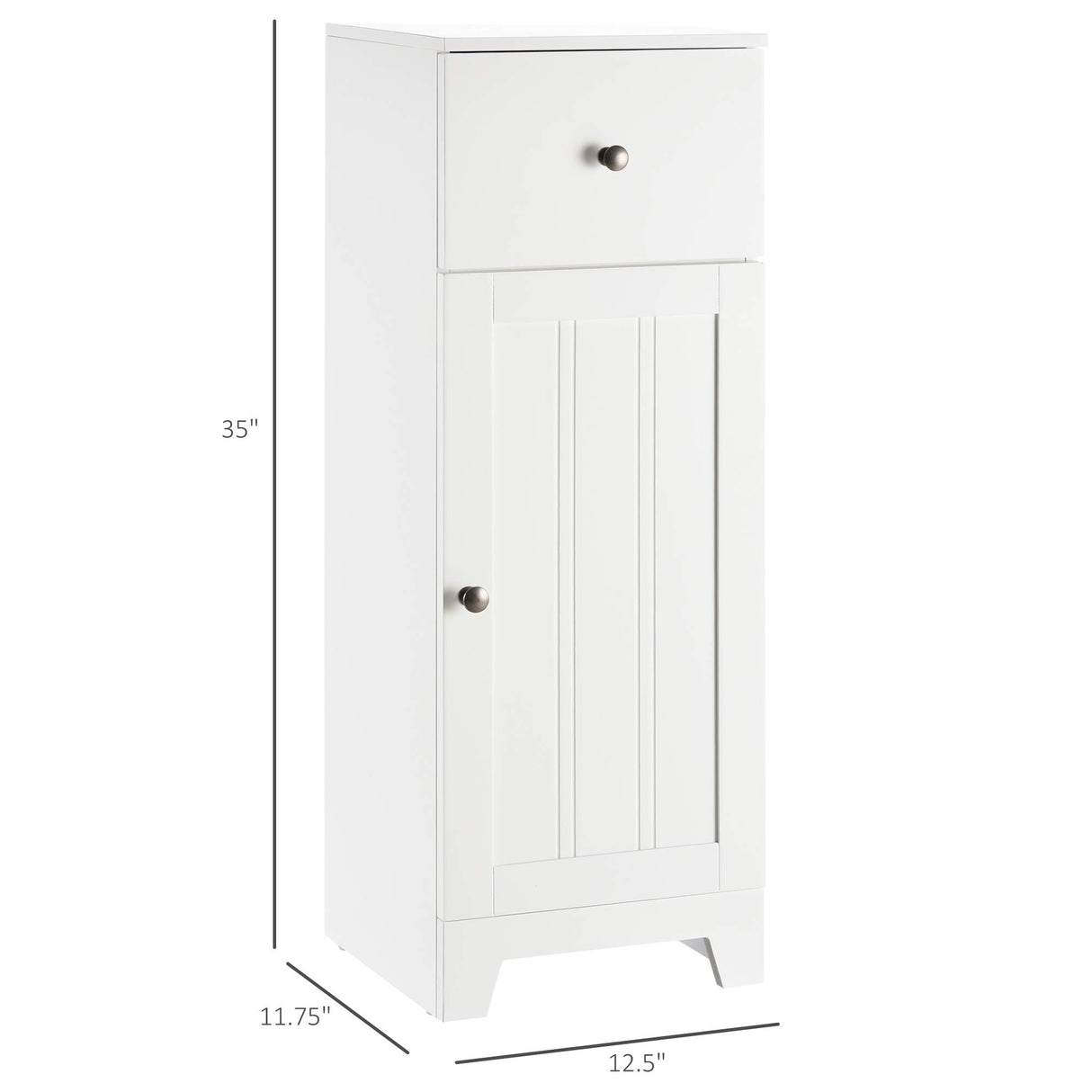 Short Bathroom Storage Cabinet, Cabinet Organizer with 1 Drawer and Adjustable Shelf