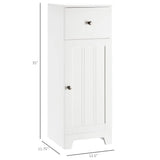 Short Bathroom Storage Cabinet, Cabinet Organizer with 1 Drawer and Adjustable Shelf