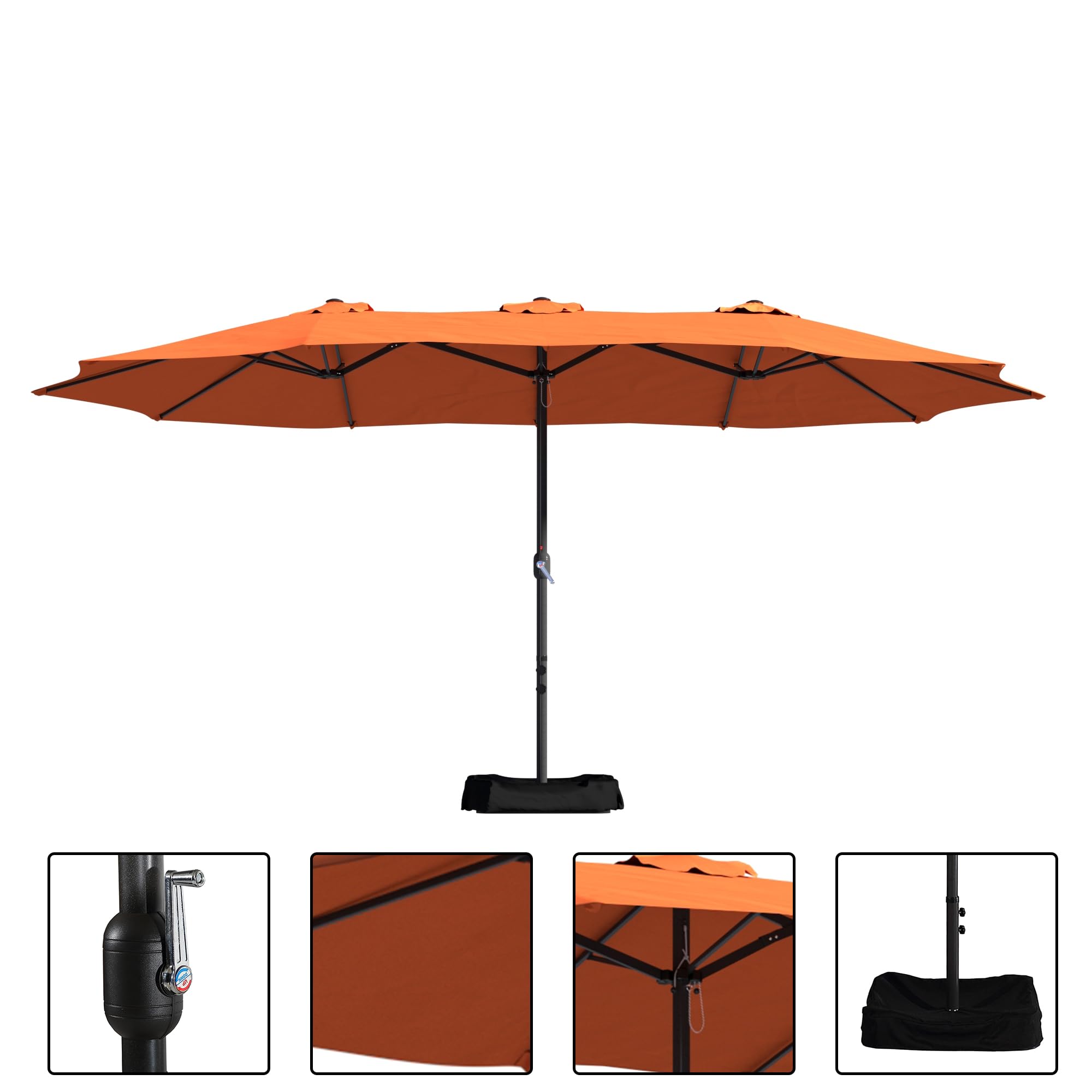 Base Included Outdoor Double-sided Umbrella Extra Large Patio Umbrella Patio Table