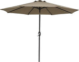 9' Outdoor Umbrella Patio Umbrella 2-Year-Non-Fading Steel Market Umbrella with Push Button