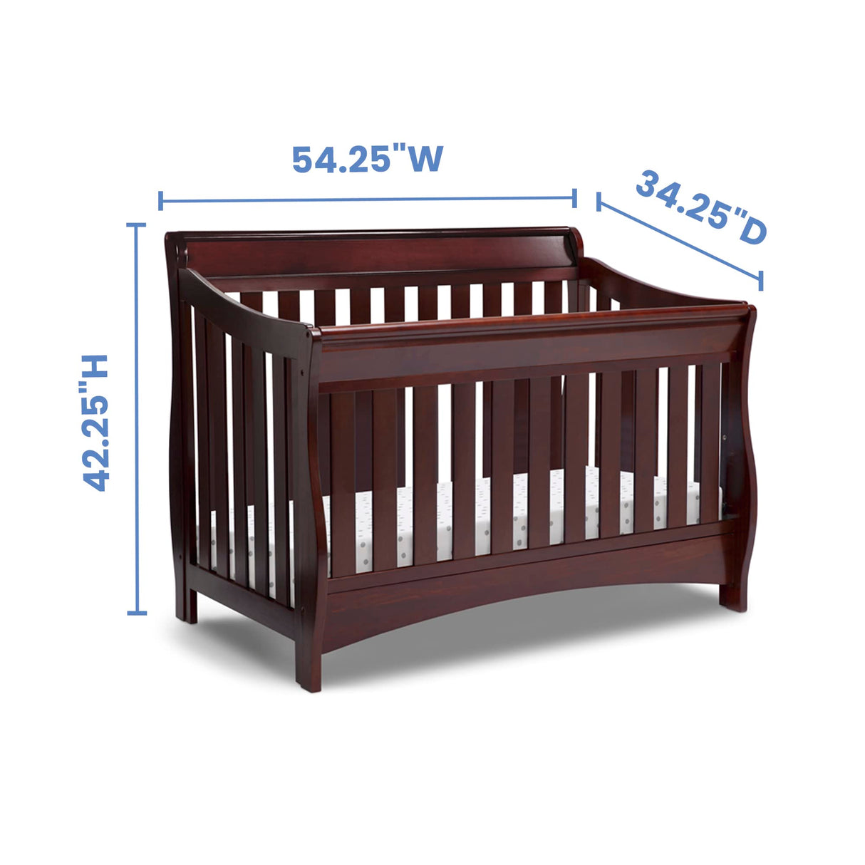 Bentley S Series 4-in-1 Convertible Baby Crib, Black Cherry Espresso