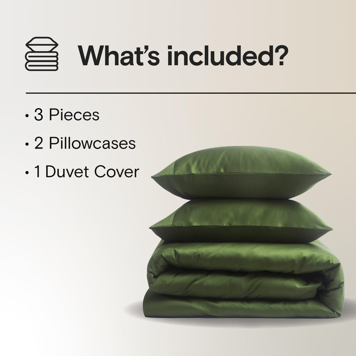 DOZ Duvet Cover Set, 100% Viscose derived from Bamboo, Organically Grown, Buttery Soft, Cooling Duvet Covers, High GSM, 1 Duvet Cover and 2 Pillowcases, 90"x90" (Forest, Full/Queen)
