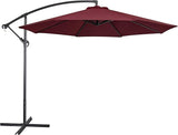 10FT Patio Offset Umbrella - Cantilever Hanging Outdoor Umbrellas w/UV Protection