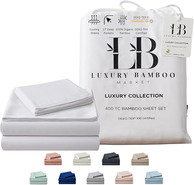 King Size Bed Sheet Set | 100% Viscose Made from Bamboo