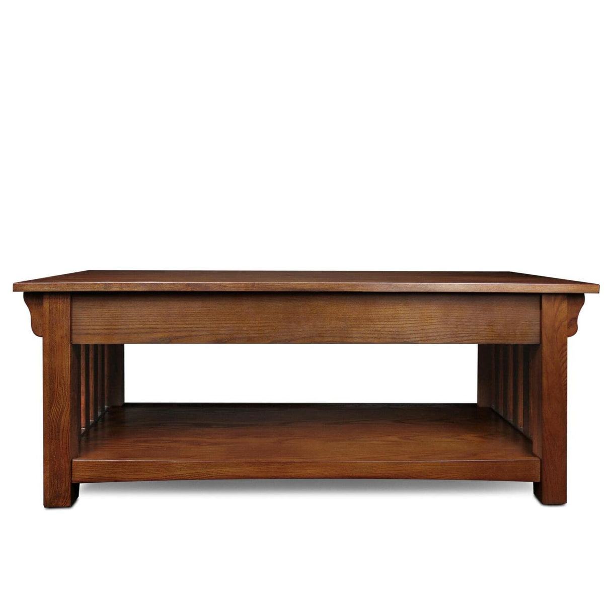 8204 Mission Impeccable Coffee Table for Living Room, Two Drawers and Shelf, Made