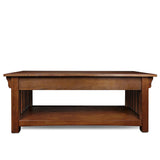 8204 Mission Impeccable Coffee Table for Living Room, Two Drawers and Shelf, Made