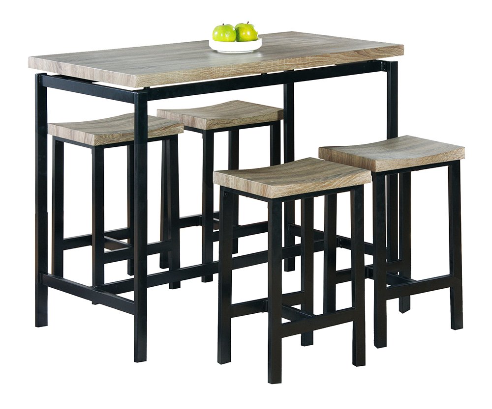 Emily 47" x 23.5" 5 Piece 2-Tone Dining Set