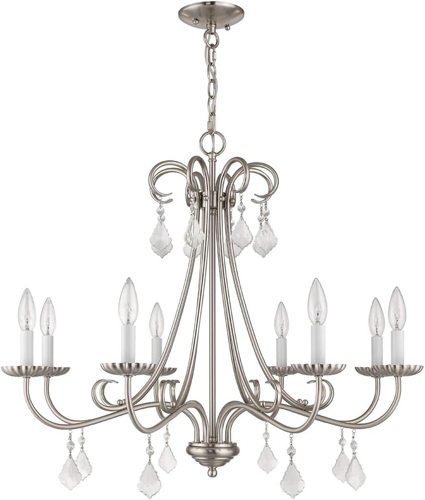 Livex Lighting 40878-91 Chandelier, Brushed Nickel