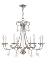 Livex Lighting 40878-91 Chandelier, Brushed Nickel