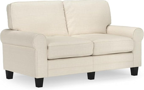 Copenhagen 73" Rolled Arm Sofa, Easy Care Polyester, Soft Pillow Back, Pocket Coil Seat Cushions, Removable Covers,