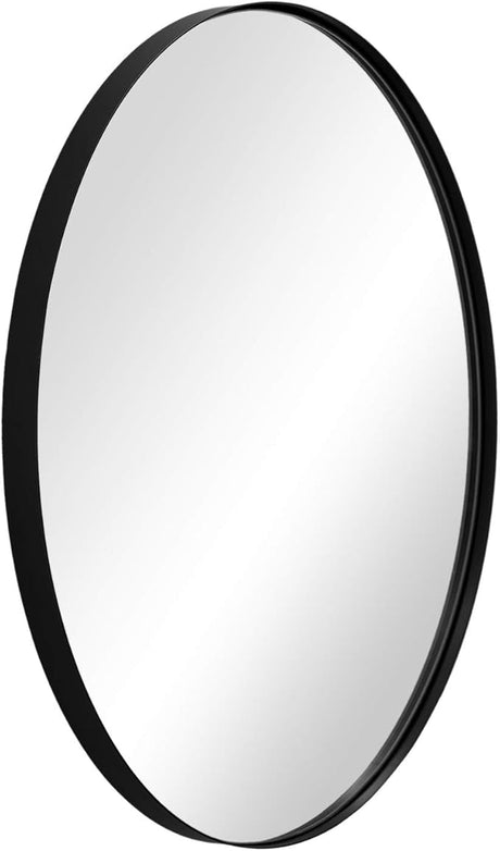 Brushed Nickel Mirror, Oval Bathroom Mirror 22x30'', Brushed Nickel Oval Wall Mirror