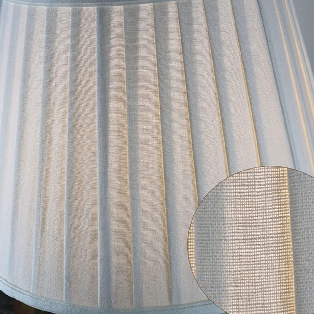 Chinese Style Cracked Ceramic Table Lamp Pleated Fabric Drum Shade Decor Desk Light