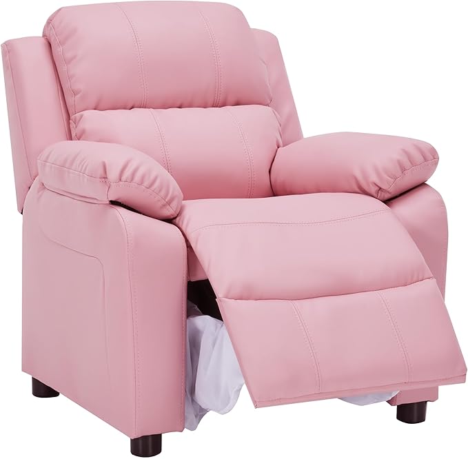 Macaron Kids Reclining Chair Leather Recliner Sofa Toddler Youth Children