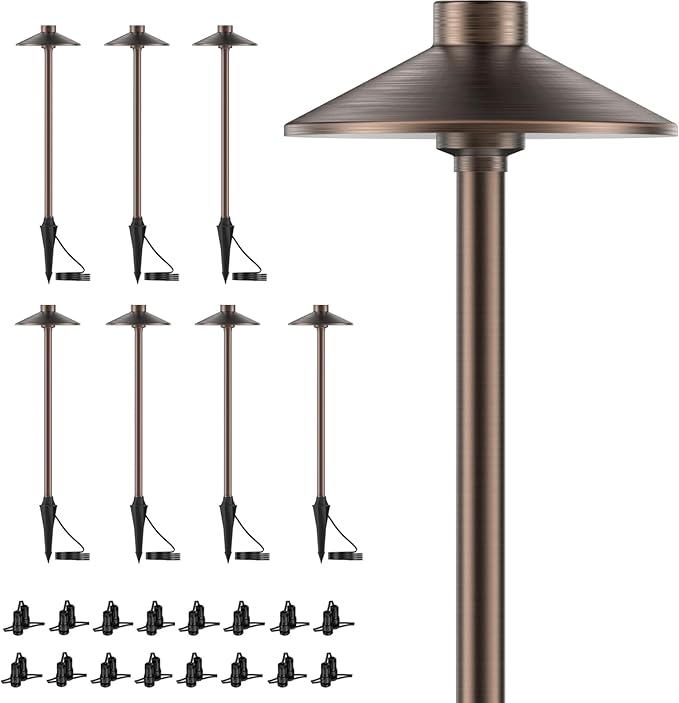 Pack Solid Brass Low Voltage Pathway Lights