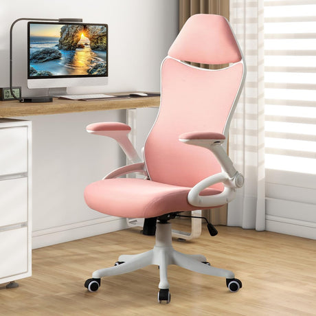 Chair Ergonomic Office Desk Chair with Adjustable Lumbar Support and Flip-up Arms