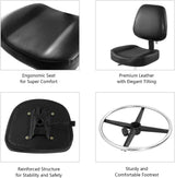 Drafting Chair with Wheels and Footrest - Heavy Duty Tall Office Stool