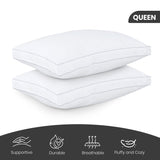 Bed Pillows for Sleeping Queen Size (White), Set of 2, Cooling Hotel Quality