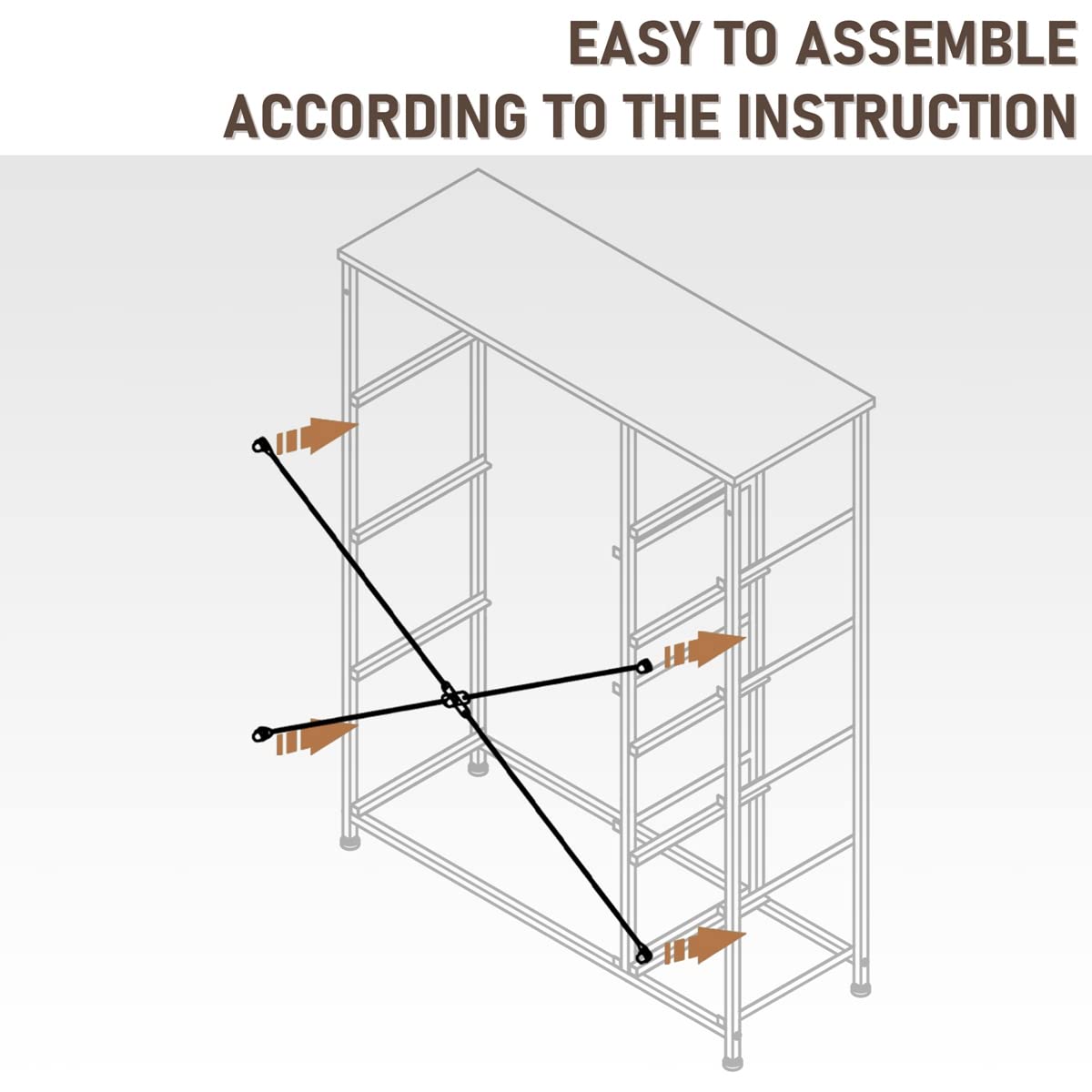 9-Drawer Fabric Dresser: Versatile Storage Organizer with Steel Frame & Wooden