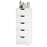 Bathroom Floor Cabinet, Free-Standing Storage Cabinet with 5 Drawers