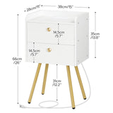 Nightstand with Charging Station and Nightstand with Charging Station Bundle